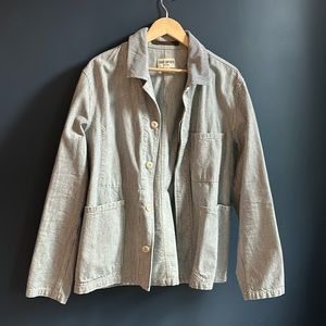 Todd Snyder blue/white striped chore coat